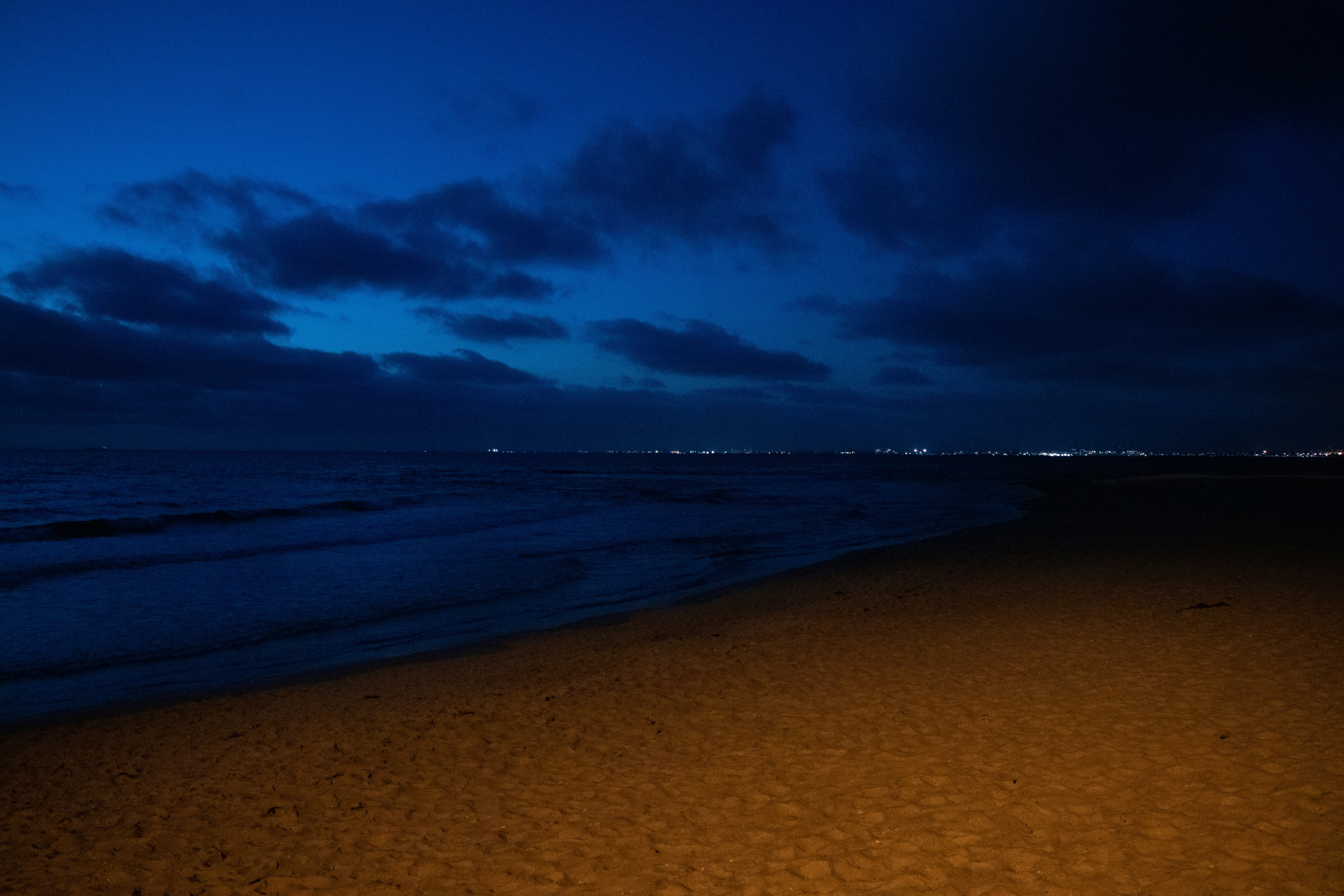 ocean during nighttime